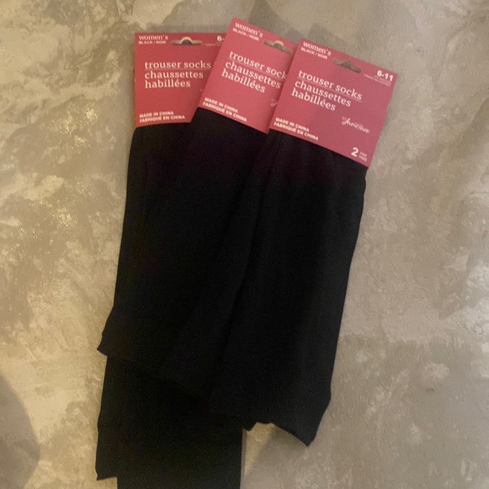 Six pair of trouser socks - new